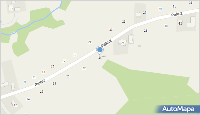 Zakliczyn, Pakuz, 24, mapa Zakliczyn