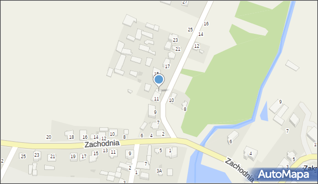 Zakrzówek, Partyzantów, 13, mapa Zakrzówek