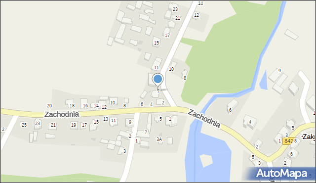 Zakrzówek, Partyzantów, 7, mapa Zakrzówek