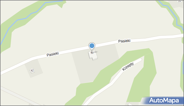 Zamarski, Pasieki, 50, mapa Zamarski