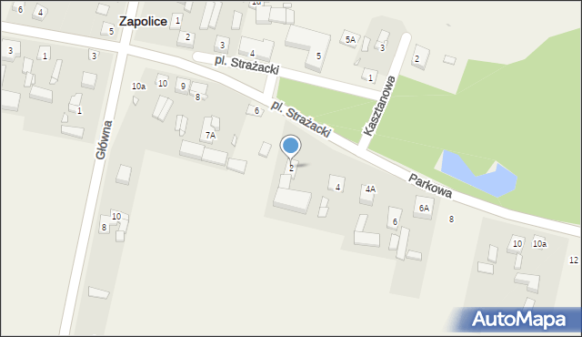 Zapolice, Parkowa, 2, mapa Zapolice