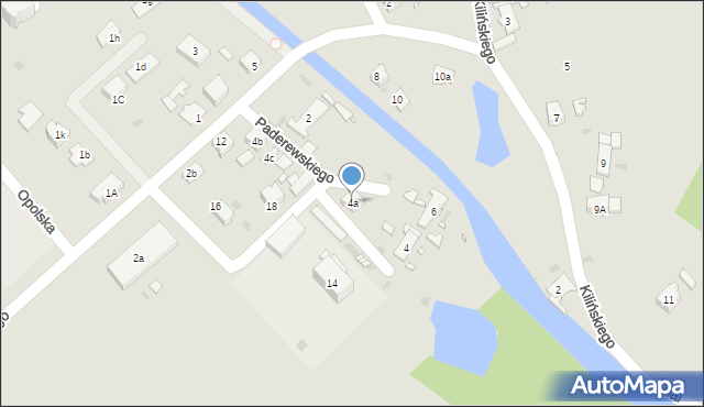 Zawadzkie, Paderewskiego Ignacego Jana, 4a, mapa Zawadzkie