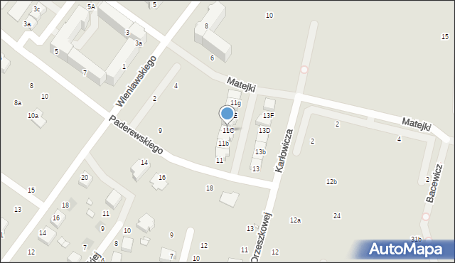 Zduńska Wola, Paderewskiego Ignacego Jana, 11C, mapa Zduńska Wola