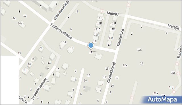 Zduńska Wola, Paderewskiego Ignacego Jana, 18a, mapa Zduńska Wola