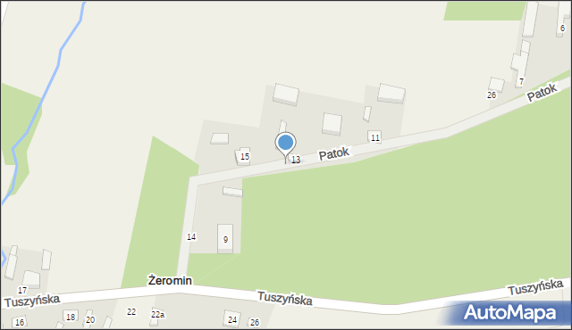 Żeromin, Patok, 24, mapa Żeromin