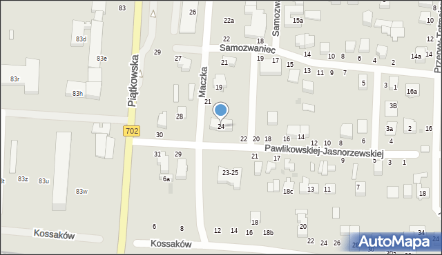 Zgierz, Pawlikowskiej-Jasnorzewskiej Marii, 24, mapa Zgierz