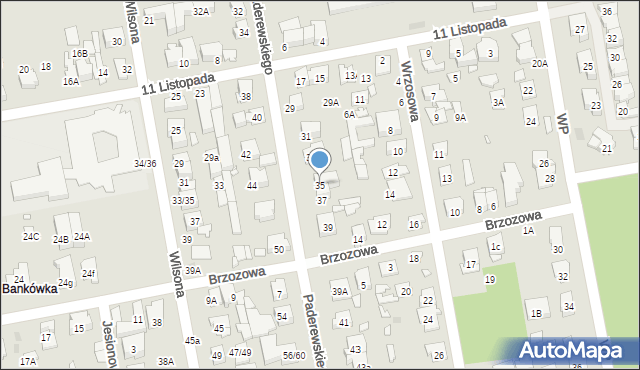 Zielonka, Paderewskiego Ignacego Jana, 35, mapa Zielonka