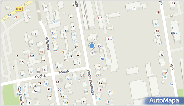 Zielonka, Paderewskiego Ignacego Jana, 5, mapa Zielonka