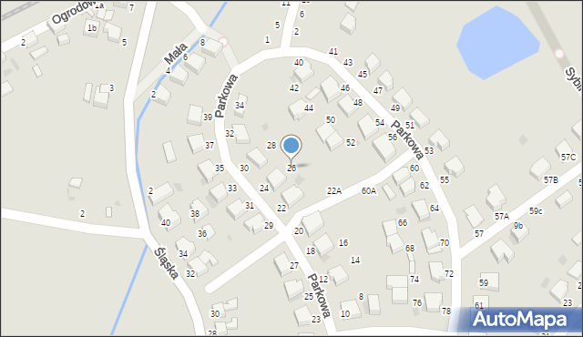 Złocieniec, Parkowa, 26, mapa Złocieniec