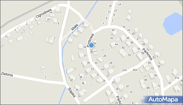 Złocieniec, Parkowa, 32, mapa Złocieniec