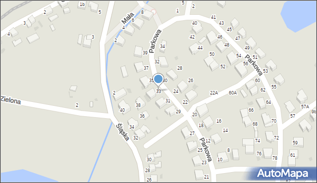 Złocieniec, Parkowa, 33, mapa Złocieniec