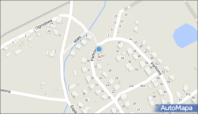 Złocieniec, Parkowa, 34, mapa Złocieniec