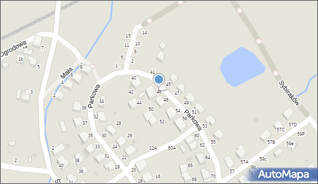 Złocieniec, Parkowa, 46, mapa Złocieniec