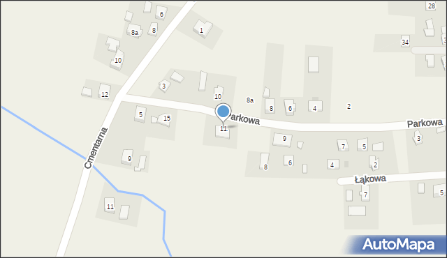 Zręcin, Parkowa, 11, mapa Zręcin