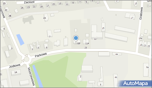 Żychlin, Parkowa, 13A, mapa Żychlin
