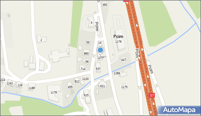 Pcim, Pcim, 1177, mapa Pcim
