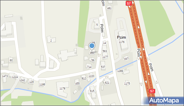 Pcim, Pcim, 960, mapa Pcim