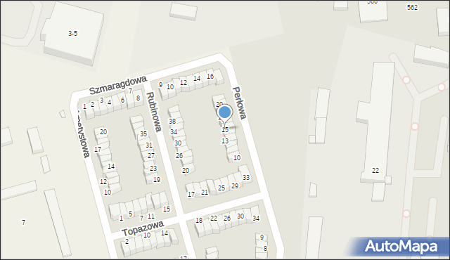 Baranowo, Perłowa, 15, mapa Baranowo