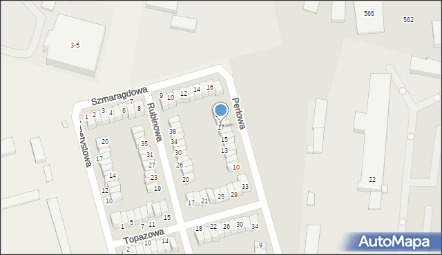 Baranowo, Perłowa, 17, mapa Baranowo