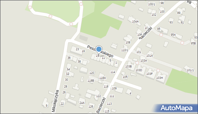 Białystok, Peszkowskiego Zdzisława, ks. rtm., 13, mapa Białegostoku