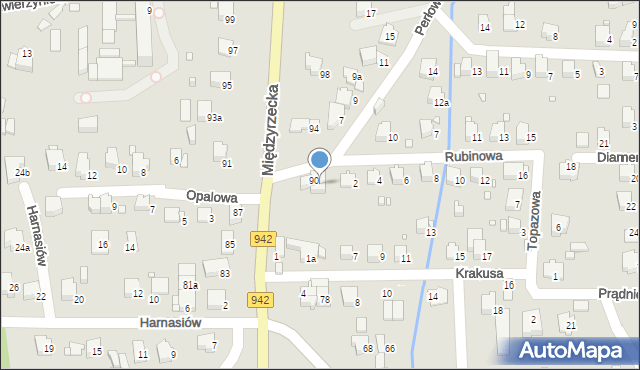 Bielsko-Biała, Perłowa, 2, mapa Bielsko-Białej