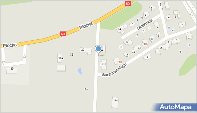 Ciechanów, Pęchcińska, 19a, mapa Ciechanów