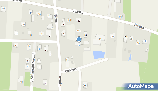 Czosnówka, Perłowa, 3, mapa Czosnówka