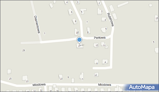 Dębno, Perłowa, 17, mapa Dębno