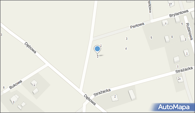 Dobrzewino, Perłowa, 2, mapa Dobrzewino