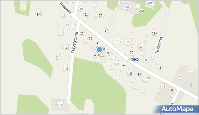 Dzięcioły, Perłowa, 26B, mapa Dzięcioły