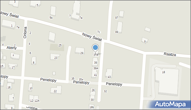 Gdańsk, Penelopy, 37A, mapa Gdańska