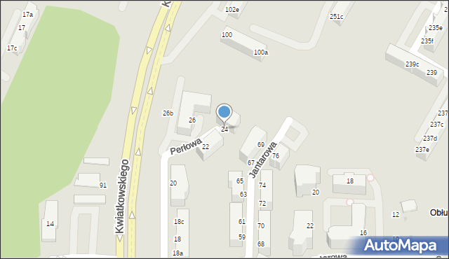 Gdynia, Perłowa, 24, mapa Gdyni