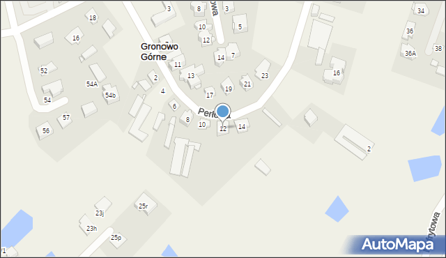 Gronowo Górne, Perłowa, 12, mapa Gronowo Górne