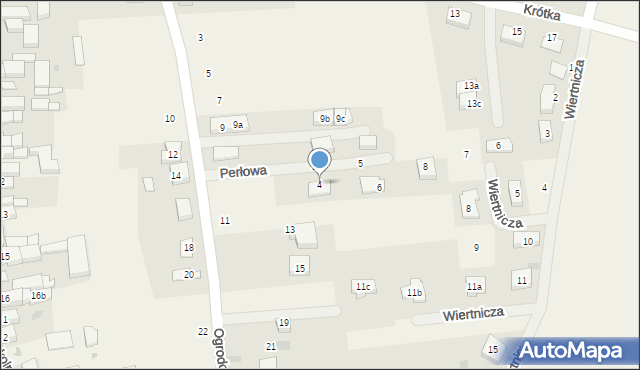 Jaczów, Perłowa, 4, mapa Jaczów