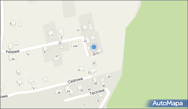 Kiczyce, Perłowa, 16, mapa Kiczyce