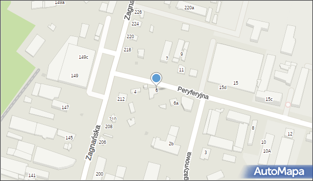 Kielce, Peryferyjna, 6, mapa Kielc