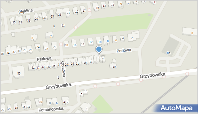 Kołobrzeg, Perłowa, 3, mapa Kołobrzegu