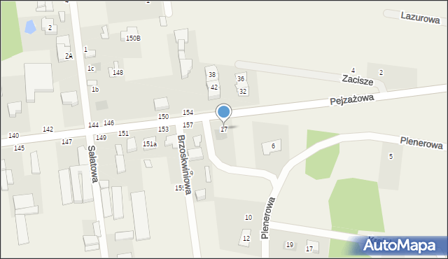 Konstantyna, Pejzażowa, 17, mapa Konstantyna