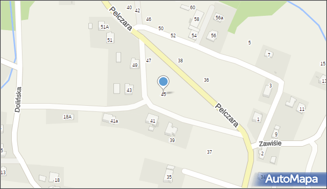 Korczyna, Pelczara Józefa Sebastiana, bp., 45, mapa Korczyna