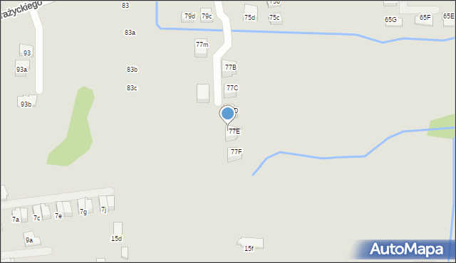 Kraków, Petrażyckiego Leona, 77i, mapa Krakowa