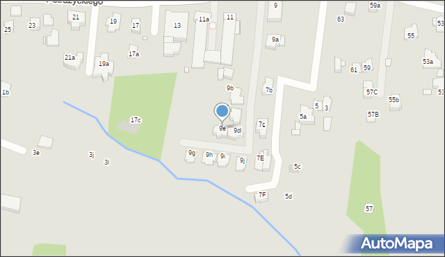 Kraków, Petrażyckiego Leona, 9e, mapa Krakowa