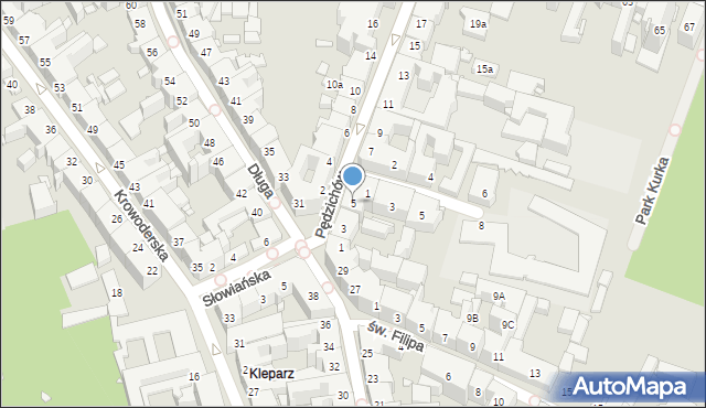 Kraków, Pędzichów, 5, mapa Krakowa