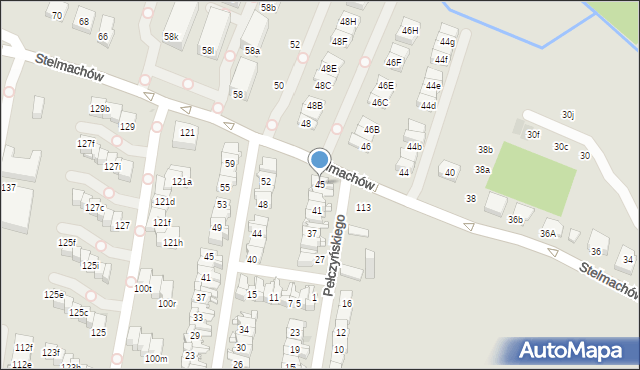 Kraków, Pełczyńskiego Tadeusza, gen., 45, mapa Krakowa