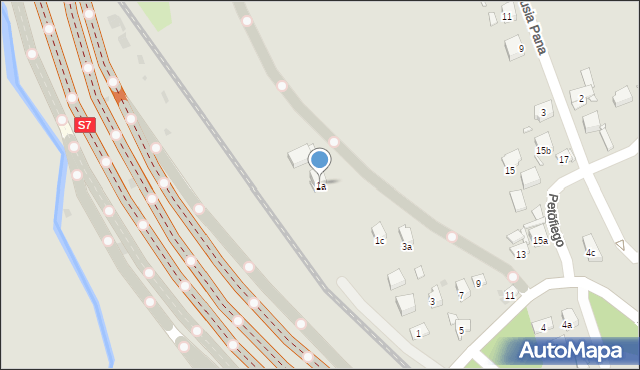 Kraków, Petöfiego Sandora, 1a, mapa Krakowa