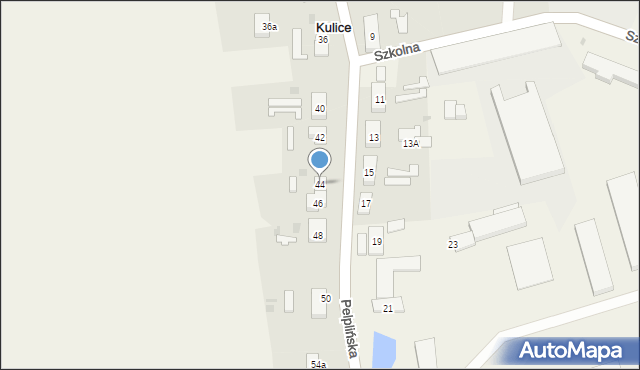 Kulice, Pelplińska, 44, mapa Kulice