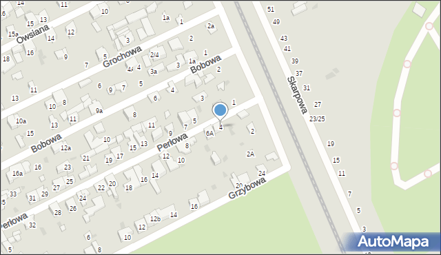 Łódź, Perłowa, 4, mapa Łodzi