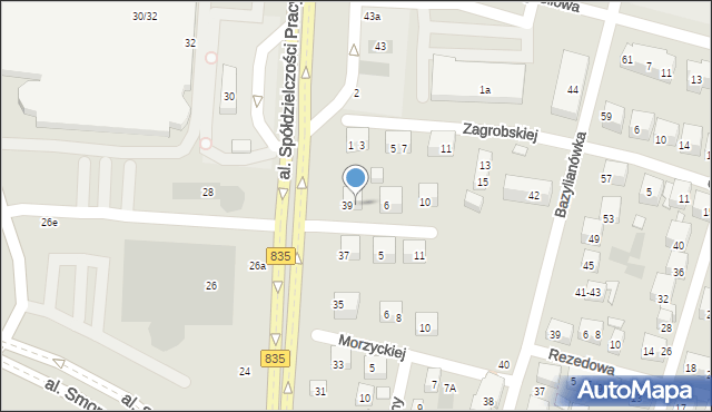 Lublin, Petrykiewicza Władysława, 4, mapa Lublina