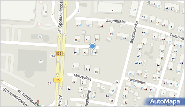 Lublin, Petrykiewicza Władysława, 9, mapa Lublina