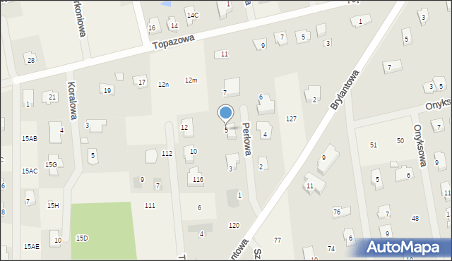 Ludwikowo, Perłowa, 5, mapa Ludwikowo