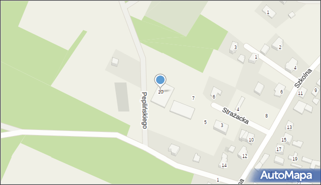 Mściszewice, Peplińskiego Antoniego, ks., 10, mapa Mściszewice